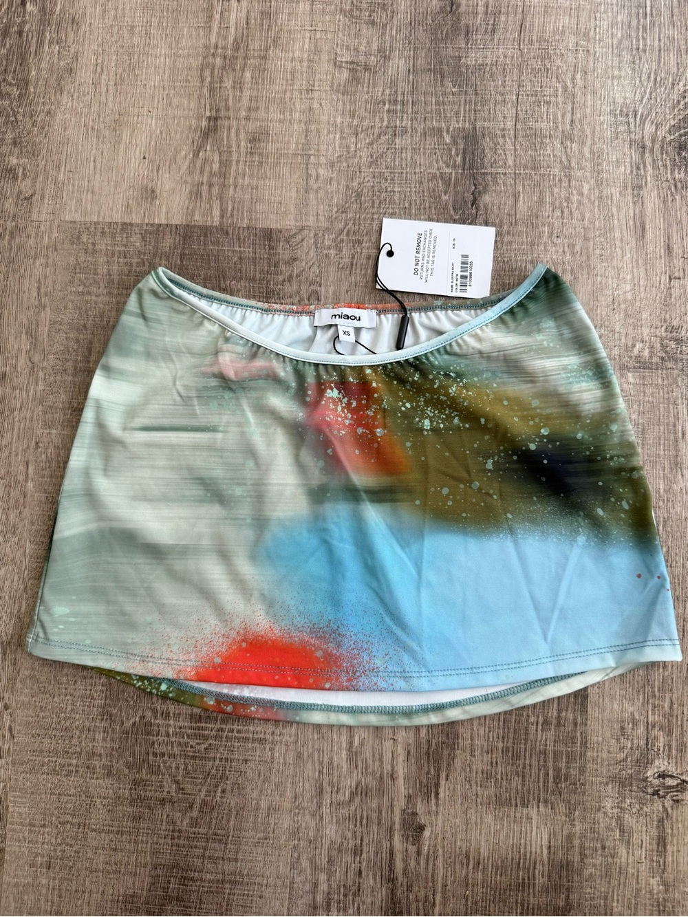 BNWT Miaou Elektra Mini Skirt Motion Blue XS